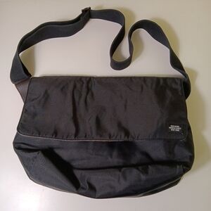 Jack Spade Warren Street Canvas Messenger Bag Black Laptop Office Buisness
